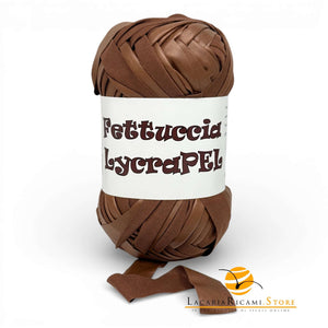 Fettuccia LycraPEL (Eco Pelle) - MAS Srl - Colore: 16 - MARRONE - by LacariaRicami.Store