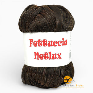 Fettuccia NETLUX - MAS Srl - Colore: 75 - MARRONE MARRONE LUX - by LacariaRicami.Store