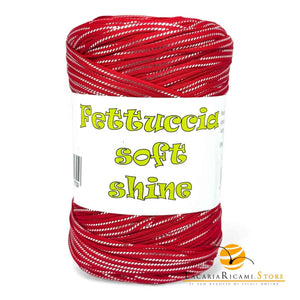 FETTUCCIA Soft Lycra - MAS Srl SHINE 70 - ROSSO SILVER - LacariaRicami.Store