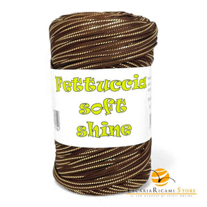 FETTUCCIA Soft Lycra - MAS Srl SHINE 75 - MARRONE GOLD - LacariaRicami.Store
