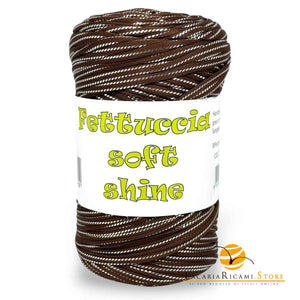 FETTUCCIA Soft Lycra - MAS Srl SHINE 75 - MARRONE SILVER - LacariaRicami.Store