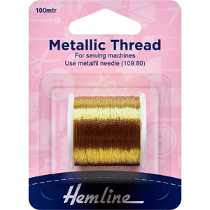 FILO Da Cucire METALLIZZATO - Hemline - Colore: DORATO - by LacariaRicami.Store