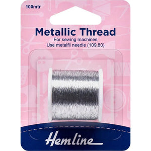 FILO Da Cucire METALLIZZATO - Hemline - Colore: ARGENTATO - by LacariaRicami.Store