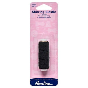 Filo Elastico da cucire - Hemline - Colore: NERO - 20 metri - by LacariaRicami.Store