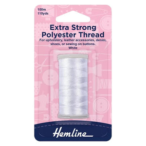 FILO Da Cucito EXTRA FORTE - Hemline - Colore: 238.100. WH - BIANCO - by LacariaRicami.Store