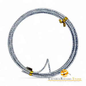 FILO In Alluminio Colorato LAVORATO - Colore: 2 mmX2 metri - ARGENTO 842428 - by LacariaRicami.Store