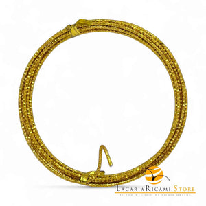 FILO In Alluminio Colorato LAVORATO 2 mmX2 metri - ORO 842428 - LacariaRicami.Store