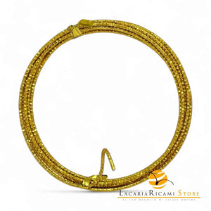 FILO In Alluminio Colorato LAVORATO - Colore: 2 mmX2 metri - ORO 842428 - by LacariaRicami.Store