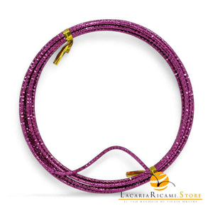 FILO In Alluminio Colorato LAVORATO 2 mmX2 metri - VIOLA 842429 - LacariaRicami.Store