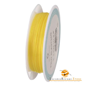 Filo Elastico Colorato per Bigiotteria - Colore: 0.8MM | (12M) - GIALLO - by LacariaRicami.Store