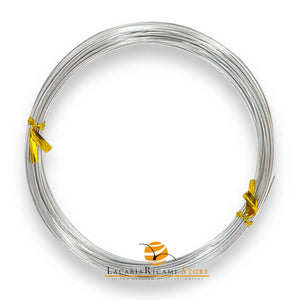 FILO In Alluminio Colorato TONDO - Colore: 0,6 mmX10 metri - ARGENTO - by LacariaRicami.Store