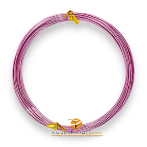 FILO In Alluminio Colorato TONDO - Colore: 0,6 mmX10 metri - LILLA - by LacariaRicami.Store