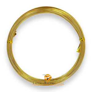 FILO In Alluminio Colorato TONDO - Colore: 0,6 mmX10 metri - ORO - by LacariaRicami.Store