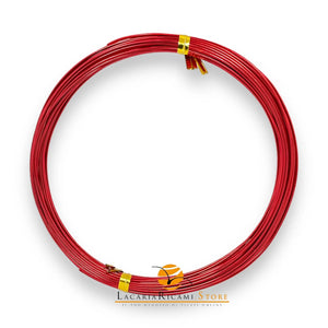 FILO In Alluminio Colorato TONDO - Colore: 0,6 mmX10 metri - ROSSO - by LacariaRicami.Store