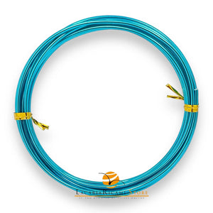 FILO In Alluminio Colorato TONDO - Colore: 2,5 mmX2 metri - AZZURRO - by LacariaRicami.Store