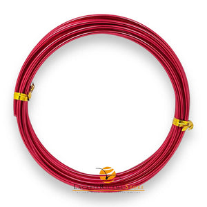 FILO In Alluminio Colorato TONDO - Colore: 2,5 mmX2 metri - ROSSO - by LacariaRicami.Store