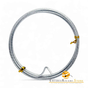 FILO In Alluminio Colorato LAVORATO 2 mmX2 metri - ARGENTO 840254 - LacariaRicami.Store