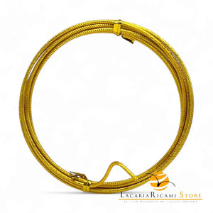 FILO In Alluminio Colorato LAVORATO - Colore: 2 mmX2 metri - ORO 842426 - by LacariaRicami.Store