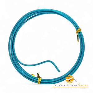 FILO In Alluminio Colorato LAVORATO 2 mmX2 metri - AZZURRO 842427 - LacariaRicami.Store