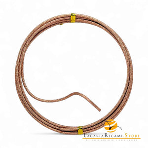 FILO In Alluminio Colorato LAVORATO 2 mmX2 metri - ROSA 842427 - LacariaRicami.Store