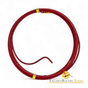 FILO In Alluminio Colorato LAVORATO - Colore: 2 mmX2 metri - ROSSO 842427 - by LacariaRicami.Store