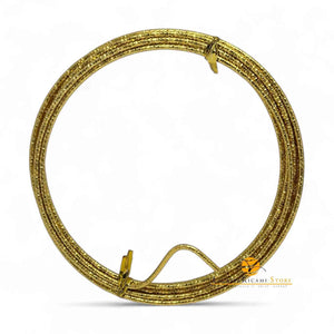 FILO In Alluminio Colorato LAVORATO - Colore: 2 mmX2 metri - ORO 842430 - by LacariaRicami.Store