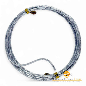 FILO In Alluminio Colorato LAVORATO 2 mmX2 metri - ARGENTO 842432 - LacariaRicami.Store