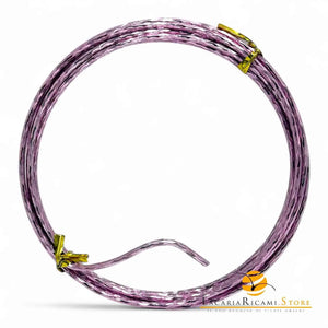 FILO In Alluminio Colorato LAVORATO - Colore: 2 mmX2 metri - FUCSIA 842433 - by LacariaRicami.Store