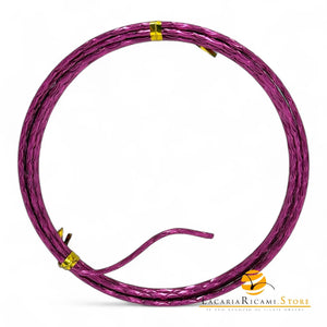FILO In Alluminio Colorato LAVORATO - Colore: 2 mmX2 metri - VIOLA 842433 - by LacariaRicami.Store