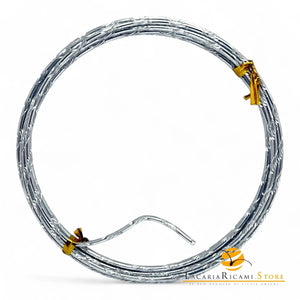 FILO In Alluminio Colorato LAVORATO - Colore: 2 mmX2 metri - ARGENTO 842434 - by LacariaRicami.Store