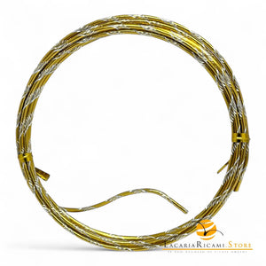 FILO In Alluminio Colorato LAVORATO - Colore: 2 mmX2 metri - ORO 842434 - by LacariaRicami.Store