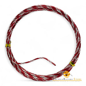 FILO In Alluminio Colorato LAVORATO - Colore: 2 mmX2 metri - ROSSO 842435 - by LacariaRicami.Store