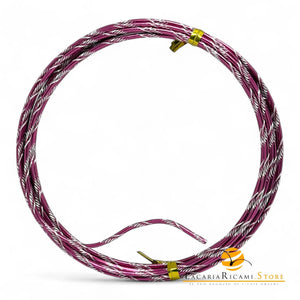 FILO In Alluminio Colorato LAVORATO - Colore: 2 mmX2 metri - VIOLA 842435 - by LacariaRicami.Store