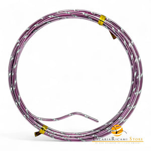 FILO In Alluminio Colorato LAVORATO - Colore: 2 mmX2 metri - FUCSIA 842437 - by LacariaRicami.Store