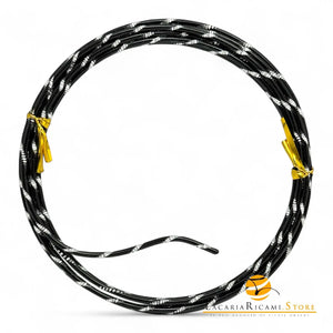 FILO In Alluminio Colorato LAVORATO - Colore: 2 mmX2 metri - NERO 842437 - by LacariaRicami.Store