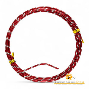 FILO In Alluminio Colorato LAVORATO - Colore: 2 mmX2 metri - ROSSO 842437 - by LacariaRicami.Store