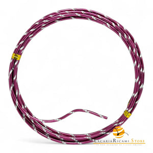 FILO In Alluminio Colorato LAVORATO - Colore: 2 mmX2 metri - VIOLA 842437 - by LacariaRicami.Store