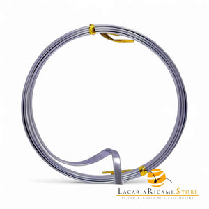 FILO In Alluminio Colorato PIATTO 4 mmX1 metri - FUCSIA LISCIO - LacariaRicami.Store