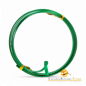FILO In Alluminio Colorato PIATTO - Colore: 4 mmX1 metri - VERDE LISCIO - by LacariaRicami.Store
