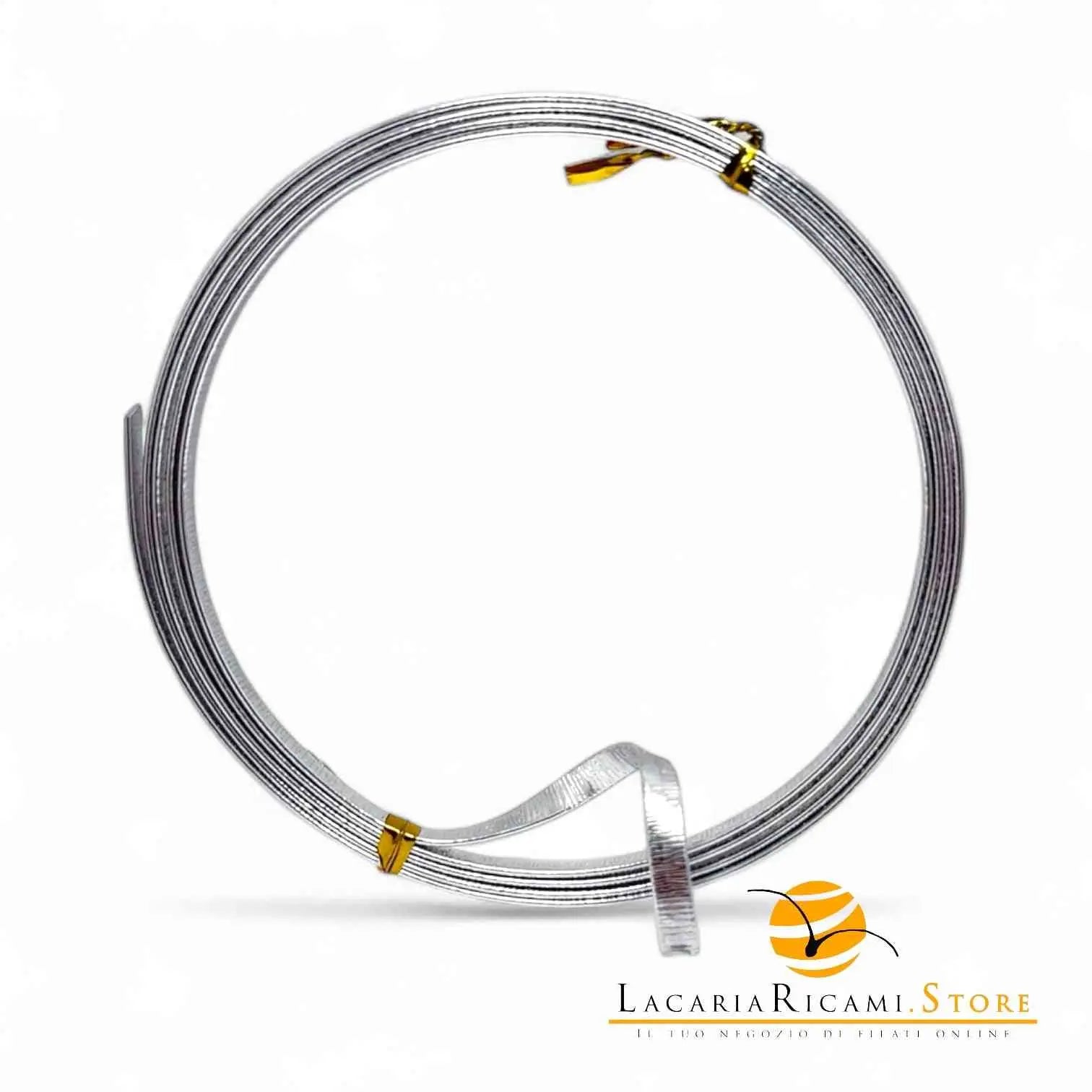 FILO In Alluminio Colorato PIATTO - Colore: 4 mmX1 metri - ARGENTO RUVIDO - by LacariaRicami.Store