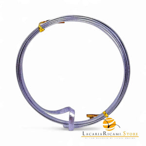 FILO In Alluminio Colorato PIATTO - Colore: 4 mmX1 metri - FUCSIA RUVIDO - by LacariaRicami.Store