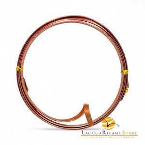 FILO In Alluminio Colorato PIATTO 4 mmX1 metri - ROSA RUVIDO - LacariaRicami.Store