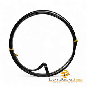 FILO In Alluminio Colorato PIATTO 5 mmX1 metri - NERO LISCIO - LacariaRicami.Store