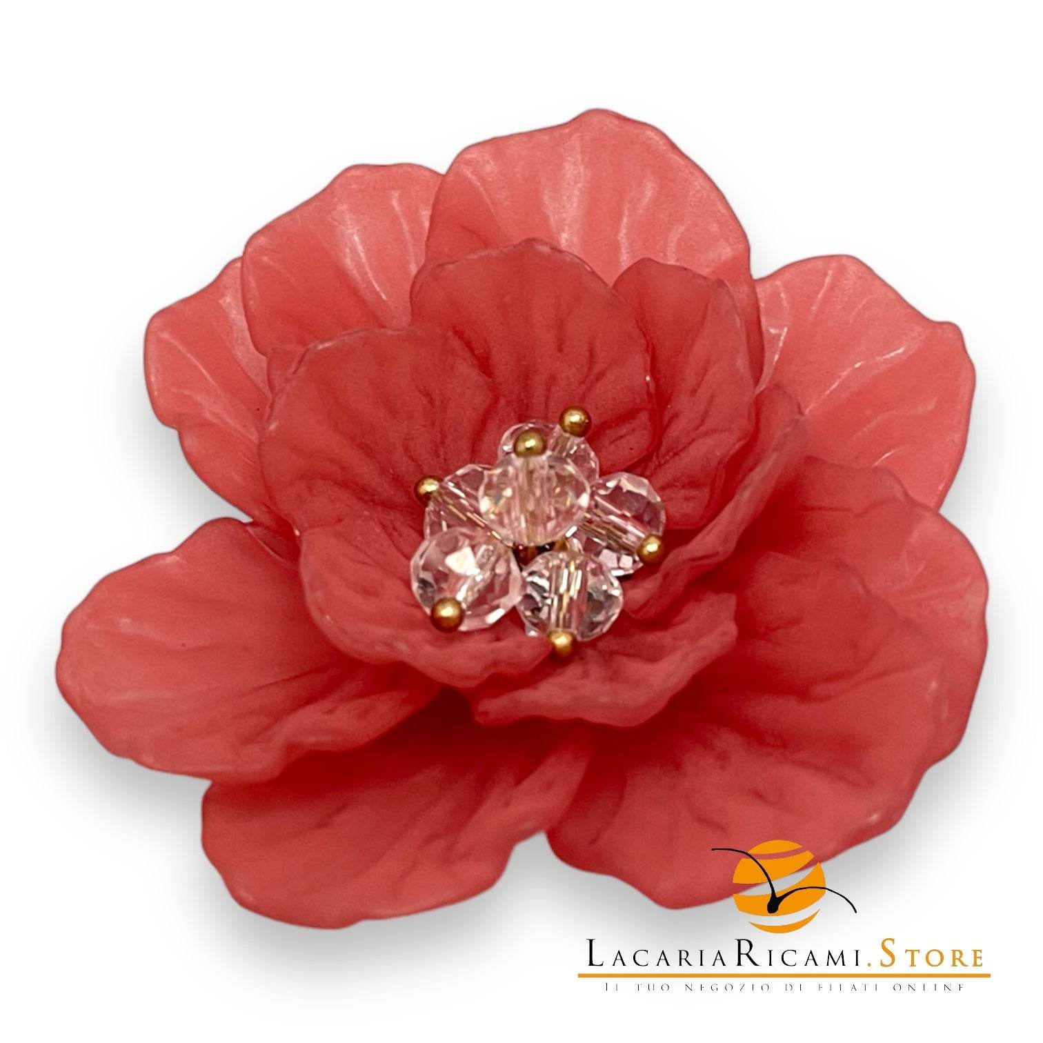 FIORE in Resina da Cucire con Perline - SandraB - - LacariaRicami.Store
