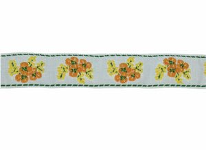 NASTRO Jacquard Floreale - Colore: FLOREALE - 01 - 3 Cm - by LacariaRicami.Store