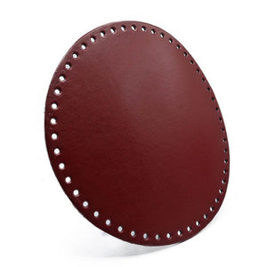 Fondo Per BORSE Tondo 23 Cm In Ecopelle - Colore: BORDEAUX - by LacariaRicami.Store