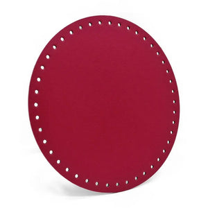 Fondo Per BORSE Tondo 23 Cm In Ecopelle - Colore: CORALLO - by LacariaRicami.Store