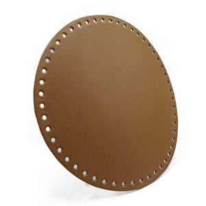 Fondo Per BORSE Tondo 23 Cm In Ecopelle - Colore: CUOIO - by LacariaRicami.Store