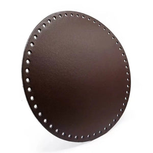 Fondo Per BORSE Tondo 23 Cm In Ecopelle - Colore: MARRONE - by LacariaRicami.Store
