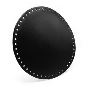 Fondo Per BORSE Tondo 23 Cm In Ecopelle - Colore: NERO - by LacariaRicami.Store